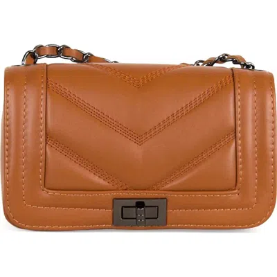 Persaman New York Ariana Quilted Crossbody Bag In Brown