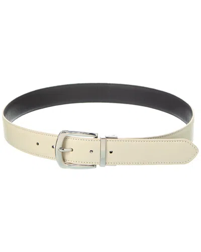 Persaman New York Beatrice13 Leather Belt In White