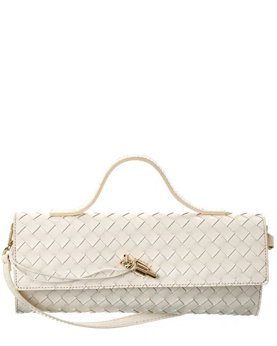 PERSAMAN NEW YORK PERSAMAN NEW YORK BONNIE WOVEN LEATHER CLUTCH