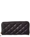 Persaman New York Briar Quilted Leather Wallet In Black
