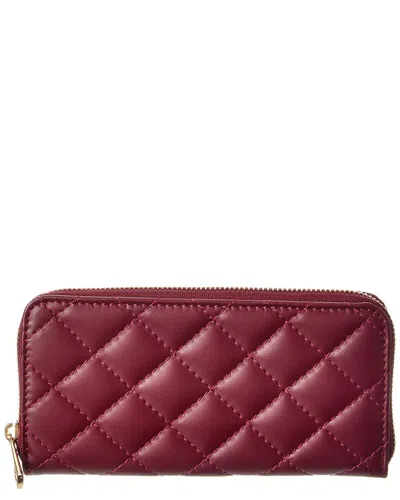 Persaman New York Briar Quilted Leather Wallet In Burgundy