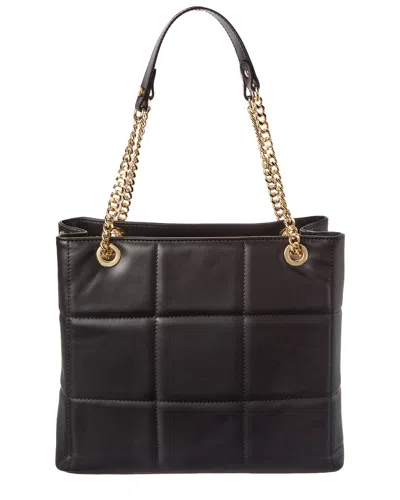Persaman New York Briella Quilted Leather Tote In Black