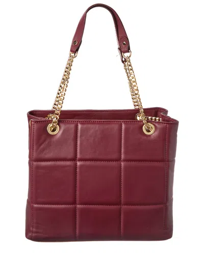 Persaman New York Briella Quilted Leather Tote In Red