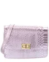 Persaman New York Carmen Leather Crossbody In Pink