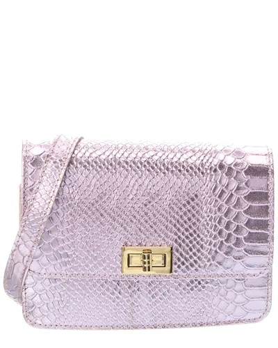 Persaman New York Carmen Leather Crossbody In Pink
