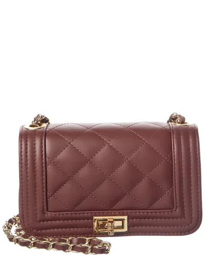 Persaman New York Caroline Quilted Crossbody In Brown