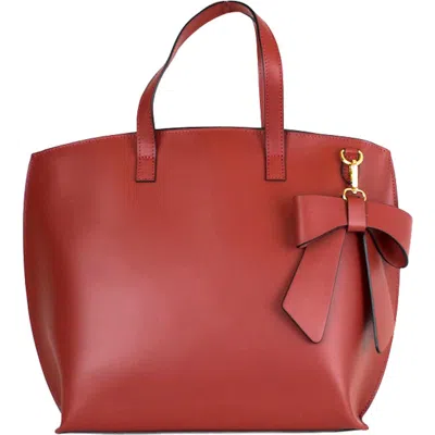 Persaman New York Catherine Bow Tote In Red