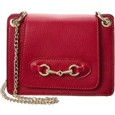 Persaman New York Chain Bit Crossbody Bag In Red