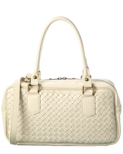 Persaman New York Chloe Hand Woven Large Leather Shoulder Bag In Neutral
