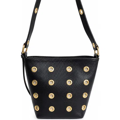 Persaman New York Claudia 6 Studded Leather Shoulder Bag In Black
