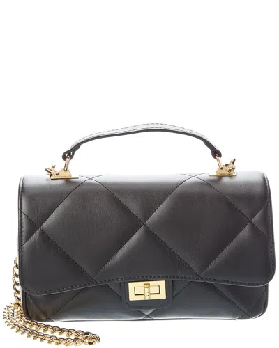 Persaman New York Cora16 Quilted Leather Satchel In Black