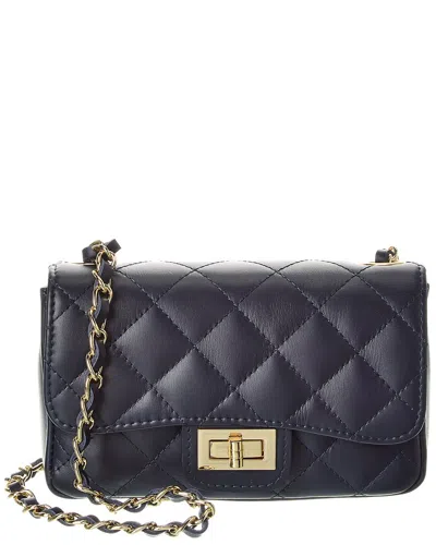 Persaman New York Cynthia Quilted Leather Crossbody In Blue