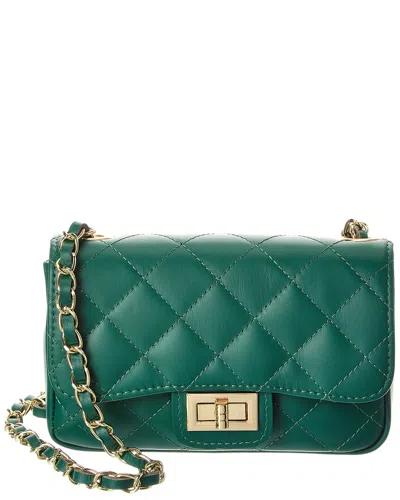 Persaman New York Cynthia Quilted Leather Crossbody In Gold