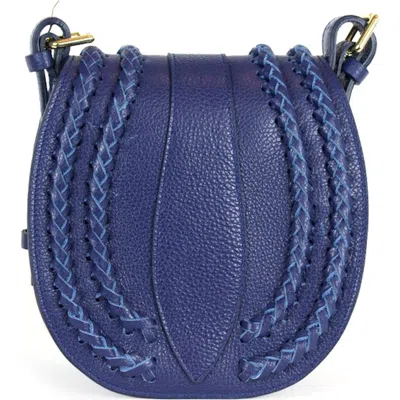 Persaman New York Daisy Braided Crossbody Bag In Blue