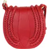 Persaman New York Daisy Braided Crossbody Bag In Red
