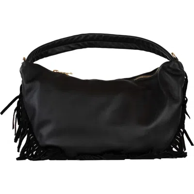Persaman New York Dua 18 Fringe Shoulder Bag In Black