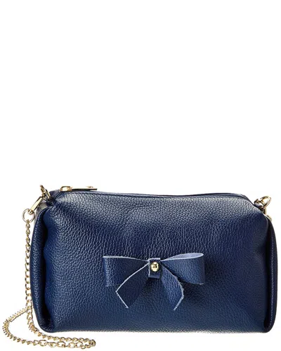 Persaman New York Edith13 Leather Wallet On Chain In Blue