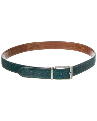 Persaman New York Eleanor13 Leather Belt In Green