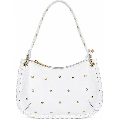 Persaman New York Elisabetta Studded Leather Shoulder Bag In White