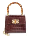 Persaman New York Ellie16 Top Handle Leather Bag In Brown