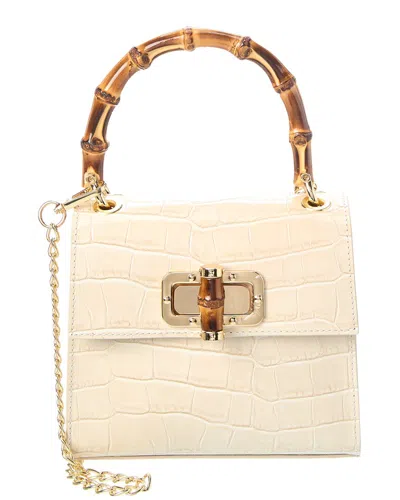 Persaman New York Ellie16 Top Handle Leather Bag In Orange