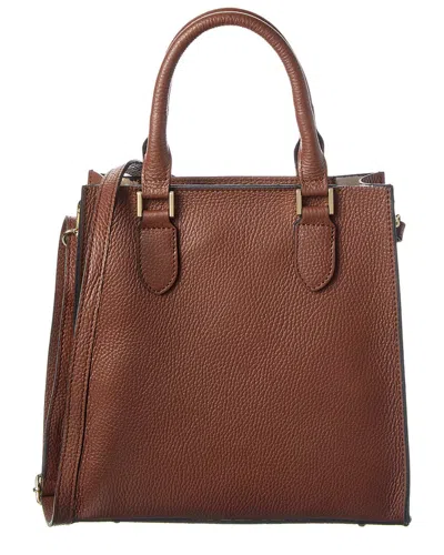 Persaman New York Elsie Leather Tote In Brown