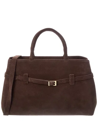 Persaman New York Elspeth Suede Shoulder Bag In Brown