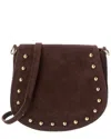 Persaman New York Elvira Studded Suede Crossbody