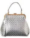 Persaman New York Estelle Kisslock Leather Satchel