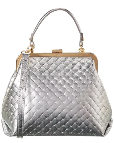 Persaman New York Estelle Kisslock Leather Satchel