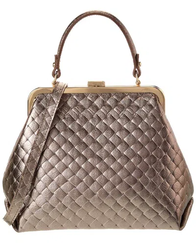 Persaman New York Estelle Kisslock Leather Satchel