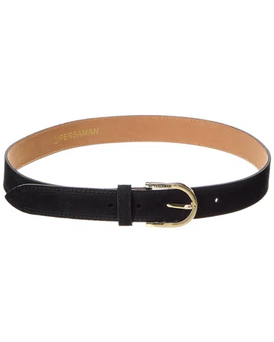 Persaman New York Fiona16 Leather Belt In Black