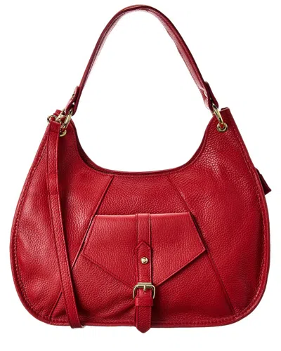 Persaman New York Franca Leather Shoulder Bag In Red
