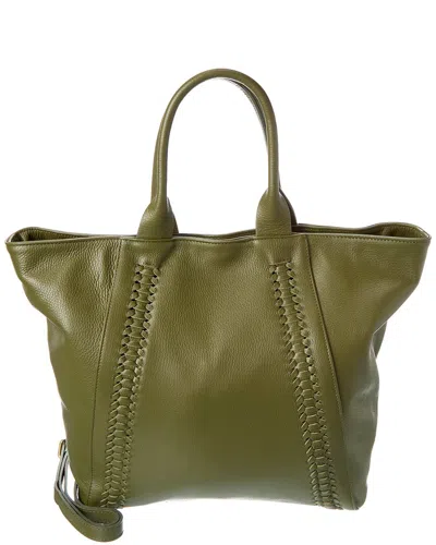 Persaman New York Freya Whipstitched Leather Tote