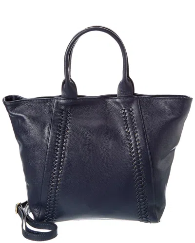 Persaman New York Freya Whipstitched Leather Tote