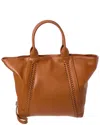 Persaman New York Freya Whipstitched Leather Tote