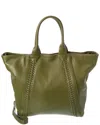 Persaman New York Freya Whipstitched Leather Tote