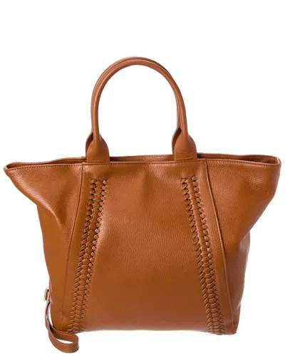 Persaman New York Freya Whipstitched Leather Tote