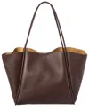 Persaman New York Friva Leather Tote In Brown