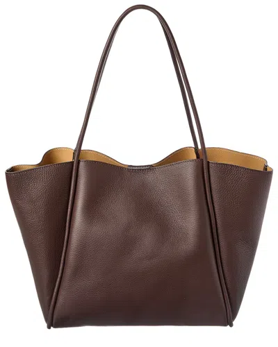 Persaman New York Friva Leather Tote In Brown