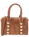 Persaman New York Gabriela16 Studded Leather Shoulder Bag In Brown