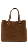 Persaman New York Gaia 18 Suede Tote In Brown