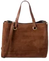 Persaman New York Gaia Suede Tote In Brown