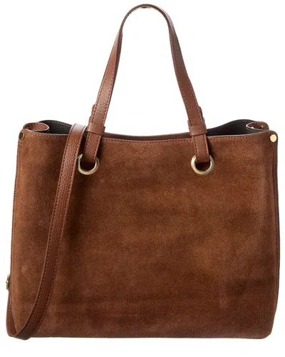 Persaman New York Gaia Suede Tote In Brown