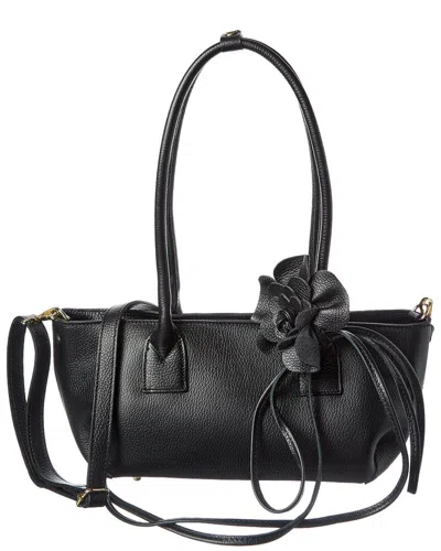 Persaman New York Genevieve Leather Shoulder Bag In Black