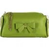 Persaman New York Gigi Bow Shoulder Bag In Green