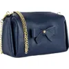 Persaman New York Gigi Bow Shoulder Bag In Navy