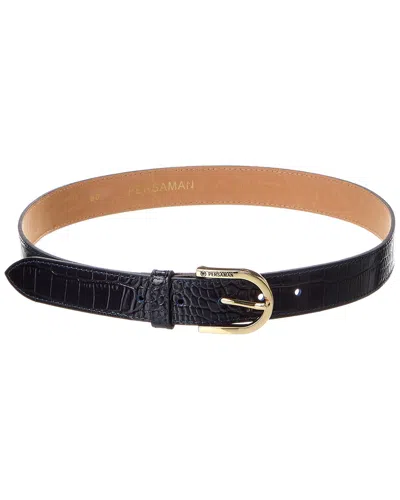 Persaman New York Giselle16 Leather Belt In Blue