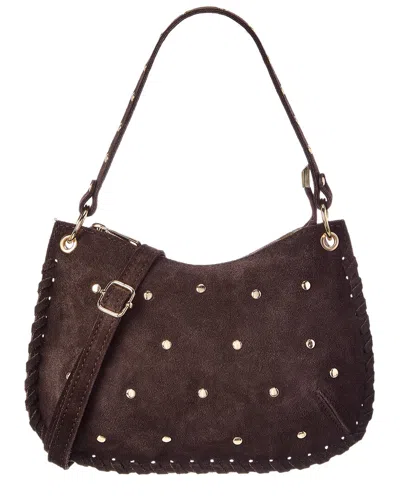Persaman New York Grazia 42 Studded Leather Shoulder Bag In Brown