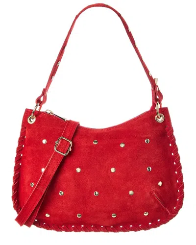 Persaman New York Grazia 42 Studded Leather Shoulder Bag In Red